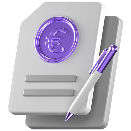 ユーロ契約  3D Icon