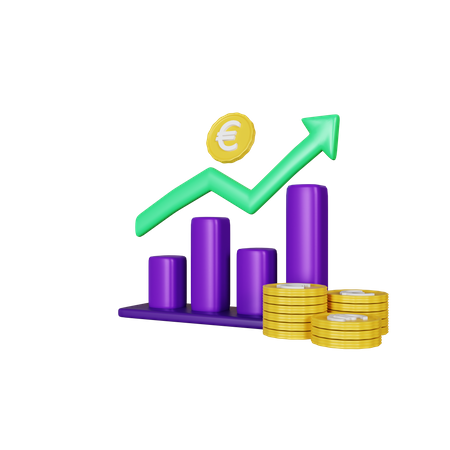 Euro crecer  3D Illustration