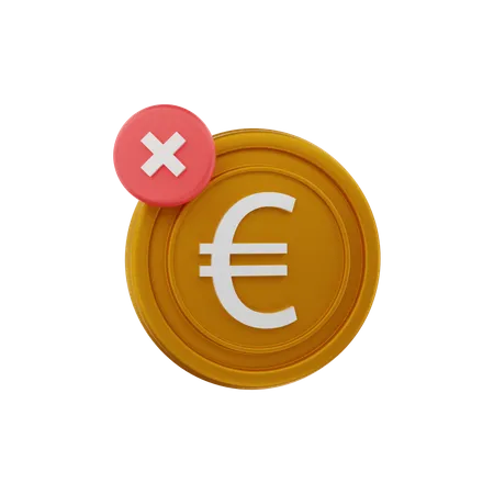 Euro currency close  3D Illustration