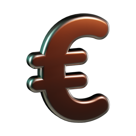 Monnaie euro  3D Icon