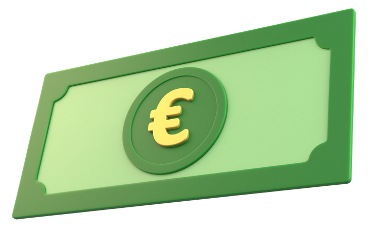 Dinero en euros  3D Icon