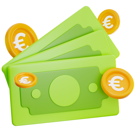 Dinheiro em euros  3D Icon