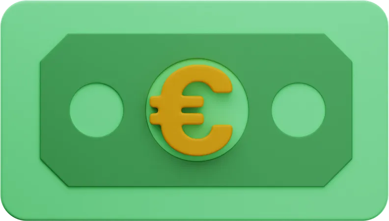 Dinheiro em euros  3D Illustration