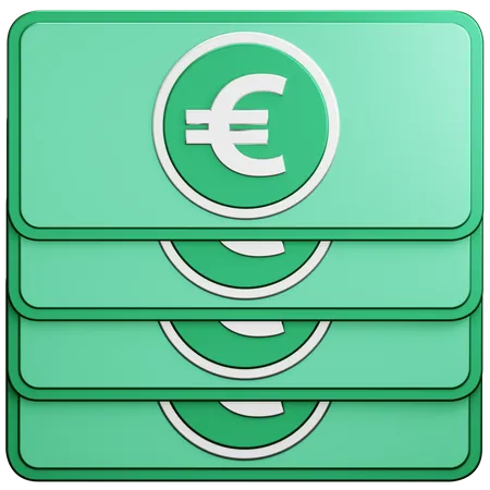 Dinheiro em euros  3D Icon