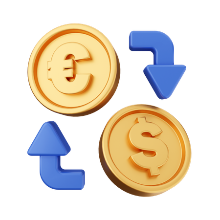 Euro-Dollar-Wechselkurs  3D Icon