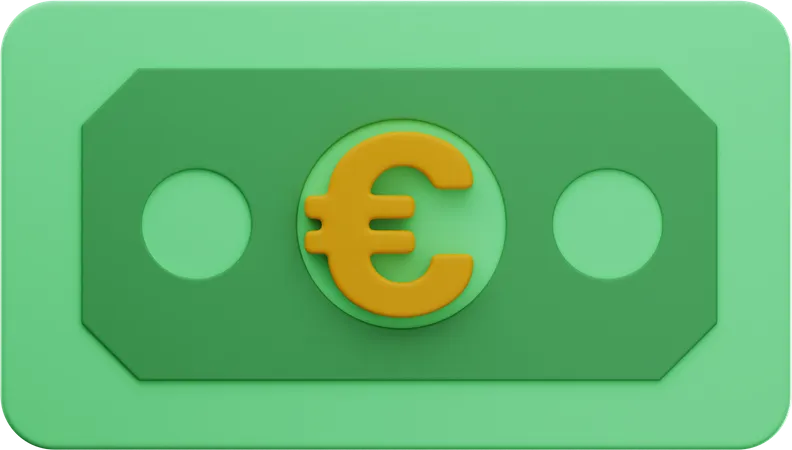 Euros en efectivo  3D Illustration