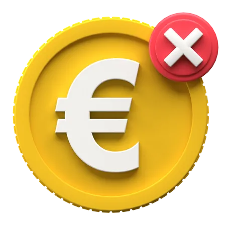 Eliminar euros  3D Illustration