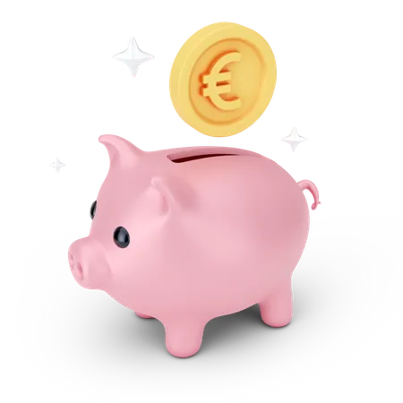 Économies en euros  3D Icon