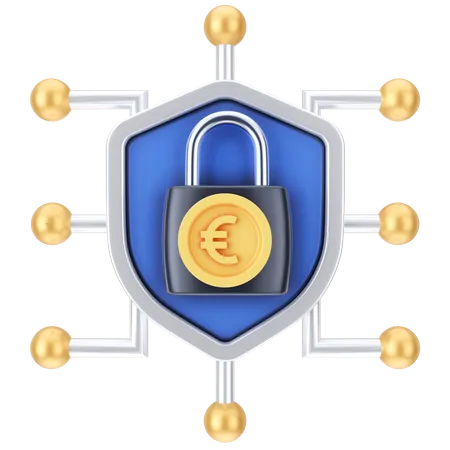 Escudo do euro  3D Icon