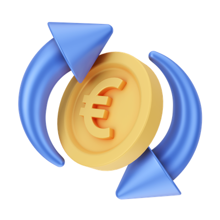 Euro Exchange Money 3D Illustration