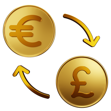 Euro Exchange Pound  3D Illustration