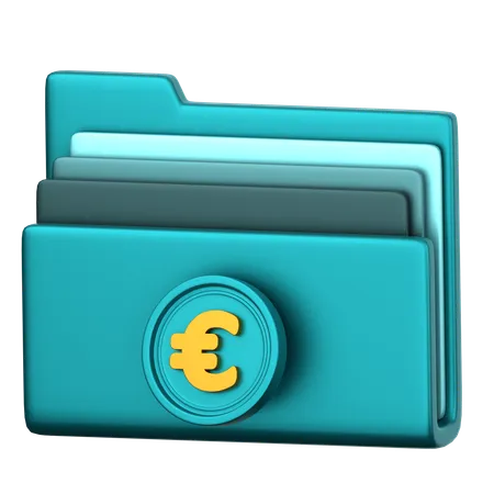 Euro File  3D Icon