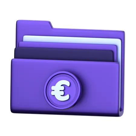 Euro File  3D Icon