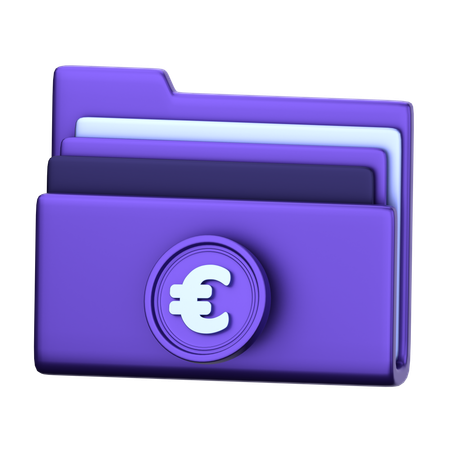 Euro File  3D Icon