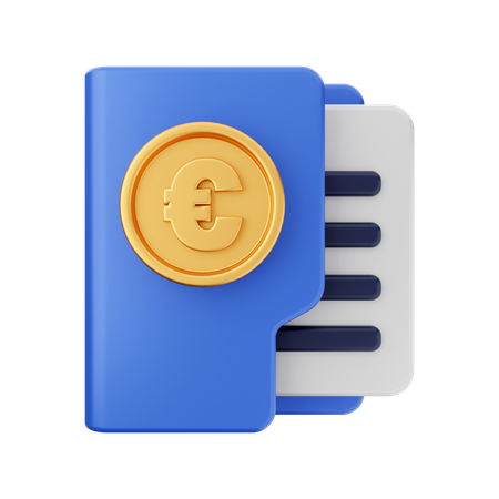 Euro Folder  3D Icon