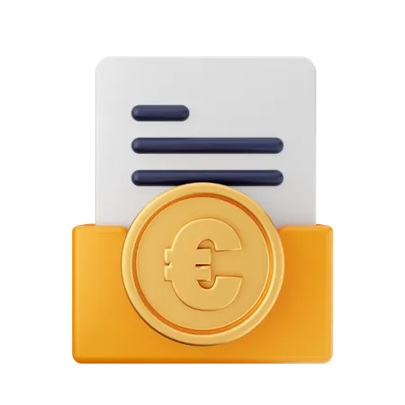 Euro Folder  3D Icon