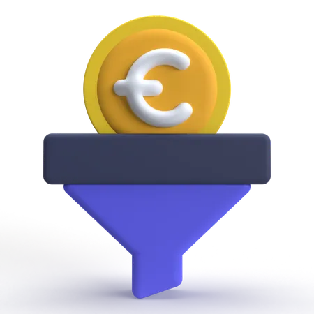 Funil do euro  3D Icon