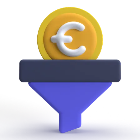 Euro Funnel  3D Icon