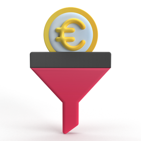 Euro Funnel  3D Icon