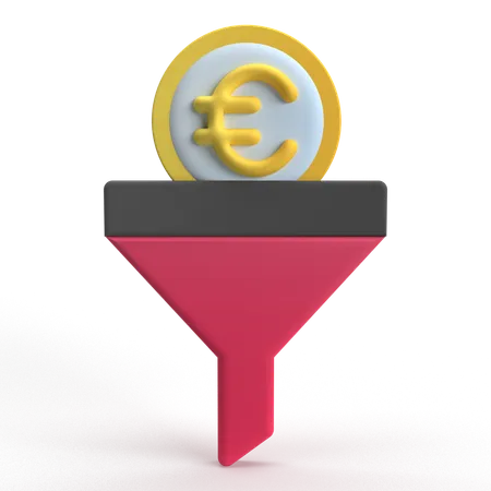 Euro Funnel  3D Icon