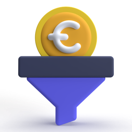 Euro Funnel  3D Icon