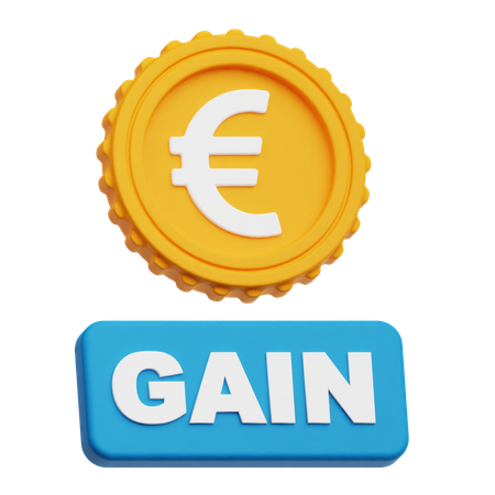 Ganho do euro  3D Icon