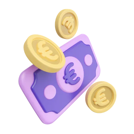 Euro-Geld  3D Icon