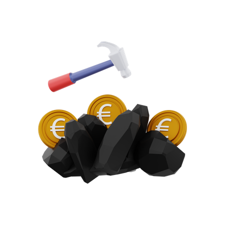 Euro-Geldschöpfung  3D Illustration