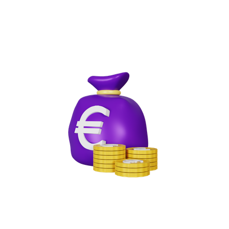 Euro-Geldbeutel  3D Illustration