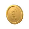 3d euro gold coin logo