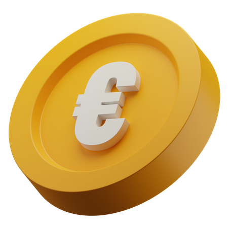 Euro Gold Coin  3D Icon