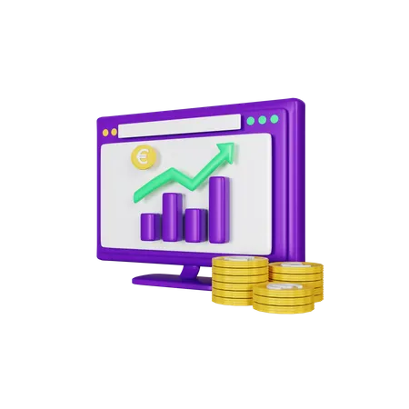 L'euro grandit  3D Illustration