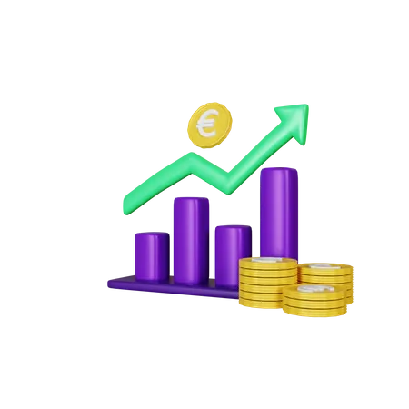 L'euro grandit  3D Illustration