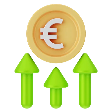 Euro Growth  3D Icon