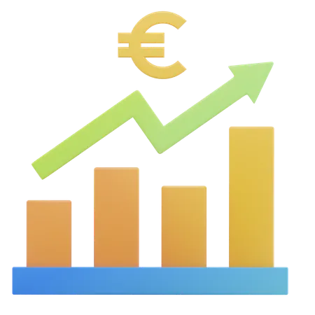 Euro Growth  3D Icon