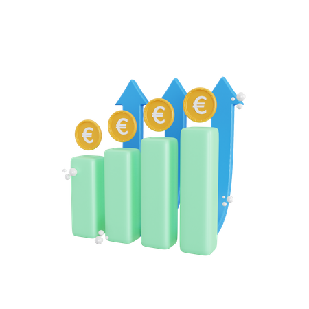 Euro Growth  3D Icon