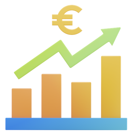 Euro Growth  3D Icon