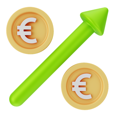 Euro Growth  3D Icon