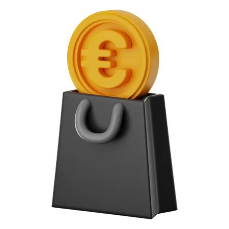 Euro-Handtasche  3D Icon