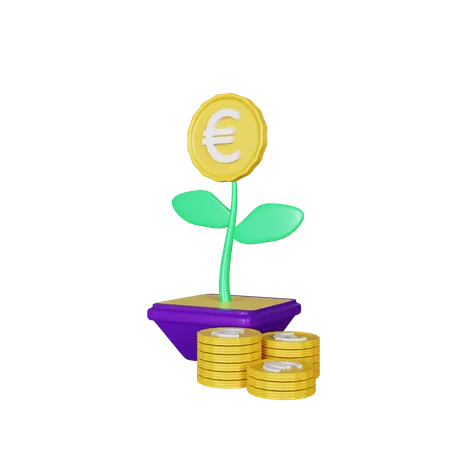 Euro Interest  3D Illustration