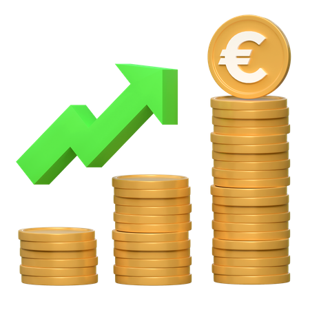 Le prix de l'investissement en euros augmente  3D Icon