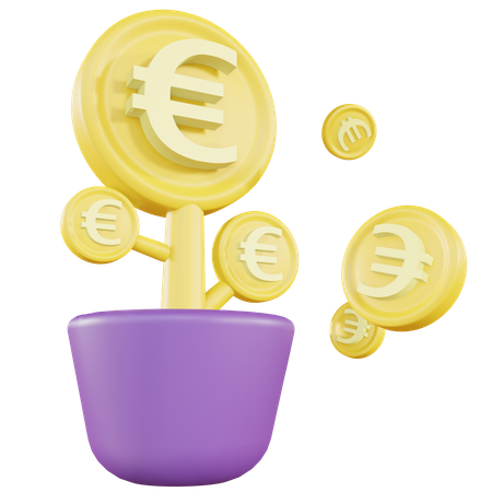 Euro investment 3D Illustration