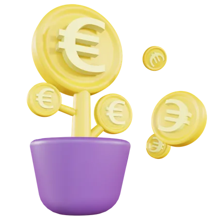 Euro investment  3D Illustration