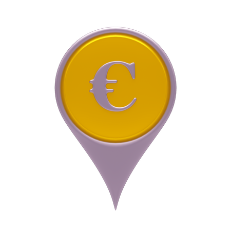 Localização do euro  3D Icon