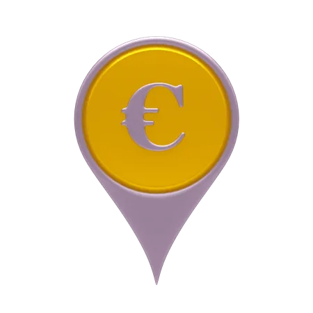 Localização do euro  3D Icon