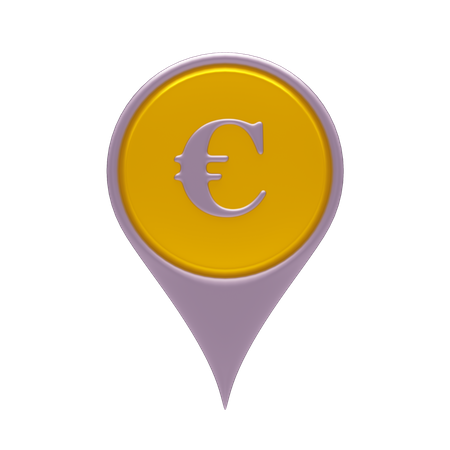 Euro Location 3D Illustration