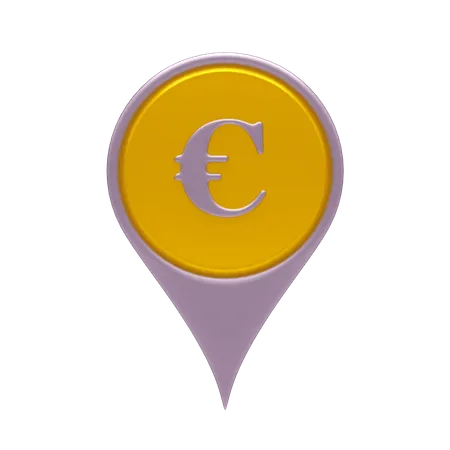 Euro Location  3D Icon