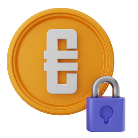 Euro Lock  3D Icon