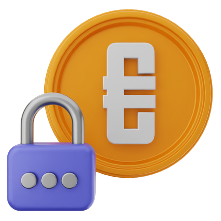 Euro Lock  3D Icon