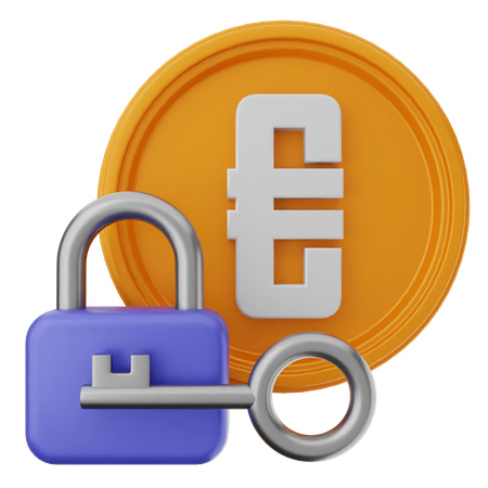Euro Lock  3D Icon